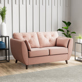 Edison 2 Seater Sofa Dark Feet Blush Pink from Roseland Furniture