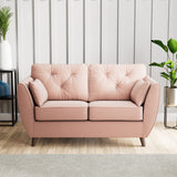 Edison 2 Seater Sofa Dark Feet Blush Pink from Roseland Furniture
