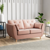 Edison 2 Seater Sofa Light Feet Blush from Roseland Furniture