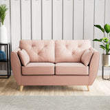 Edison 2 Seater Sofa Light Feet Blush from Roseland Furniture