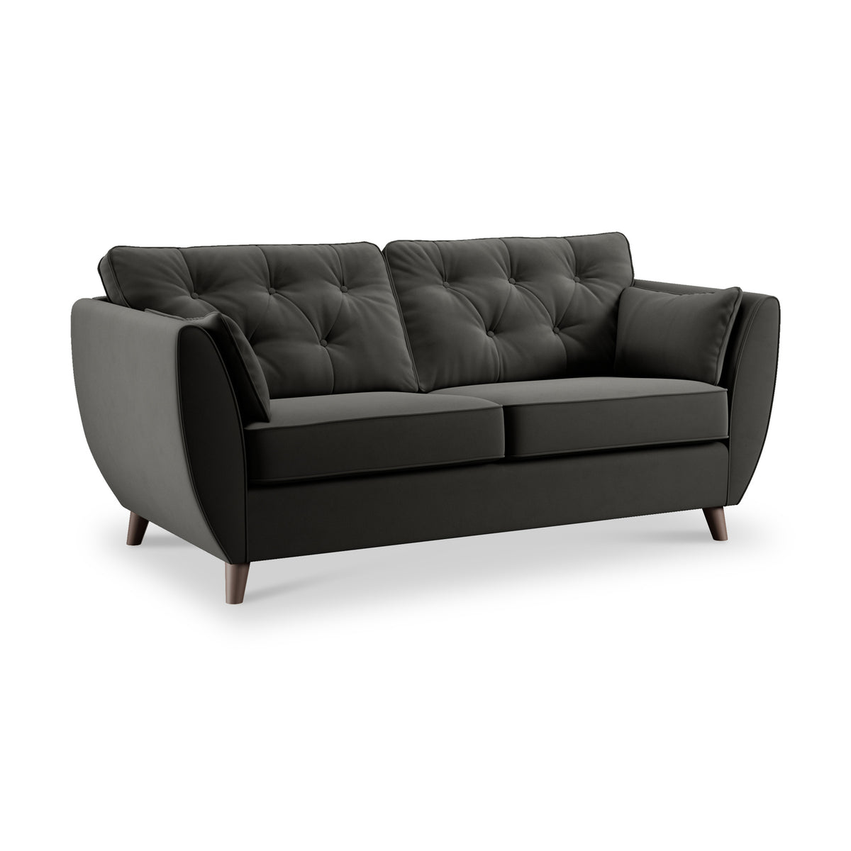 Edison 3 Seater Sofa Dark Feet Black from Roseland Furniture