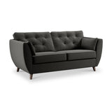 Edison 3 Seater Sofa Dark Feet Black from Roseland Furniture