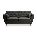 Edison 3 Seater Sofa Dark Feet Black from Roseland Furniture