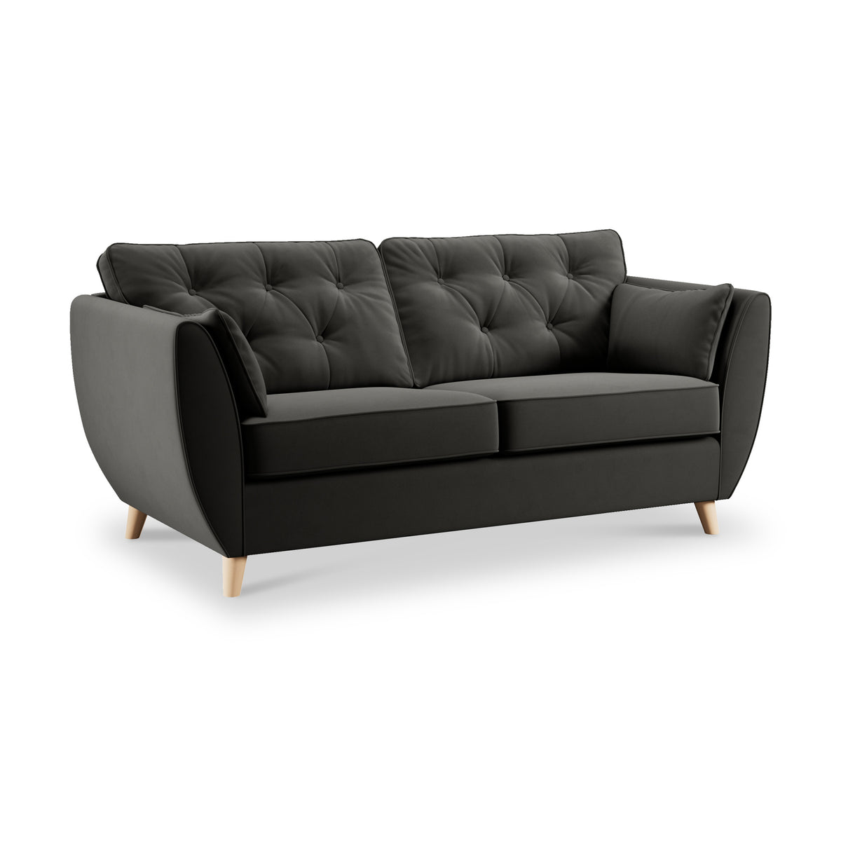 Edison 3 Seater Sofa Light Feet Black from Roseland Furniture