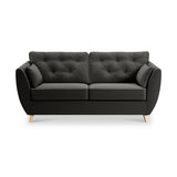 Edison 3 Seater Sofa Light Feet Black from Roseland Furniture