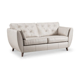 Edison 3 Seater Sofa Leather Dark Feet Cloud Grey from Roseland Furniture