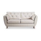 Edison 3 Seater Sofa Leather Dark Feet Cloud Grey from Roseland Furniture