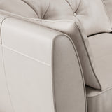 Edison Sofa Leather Cloud Grey Arm from Roseland Furniture
