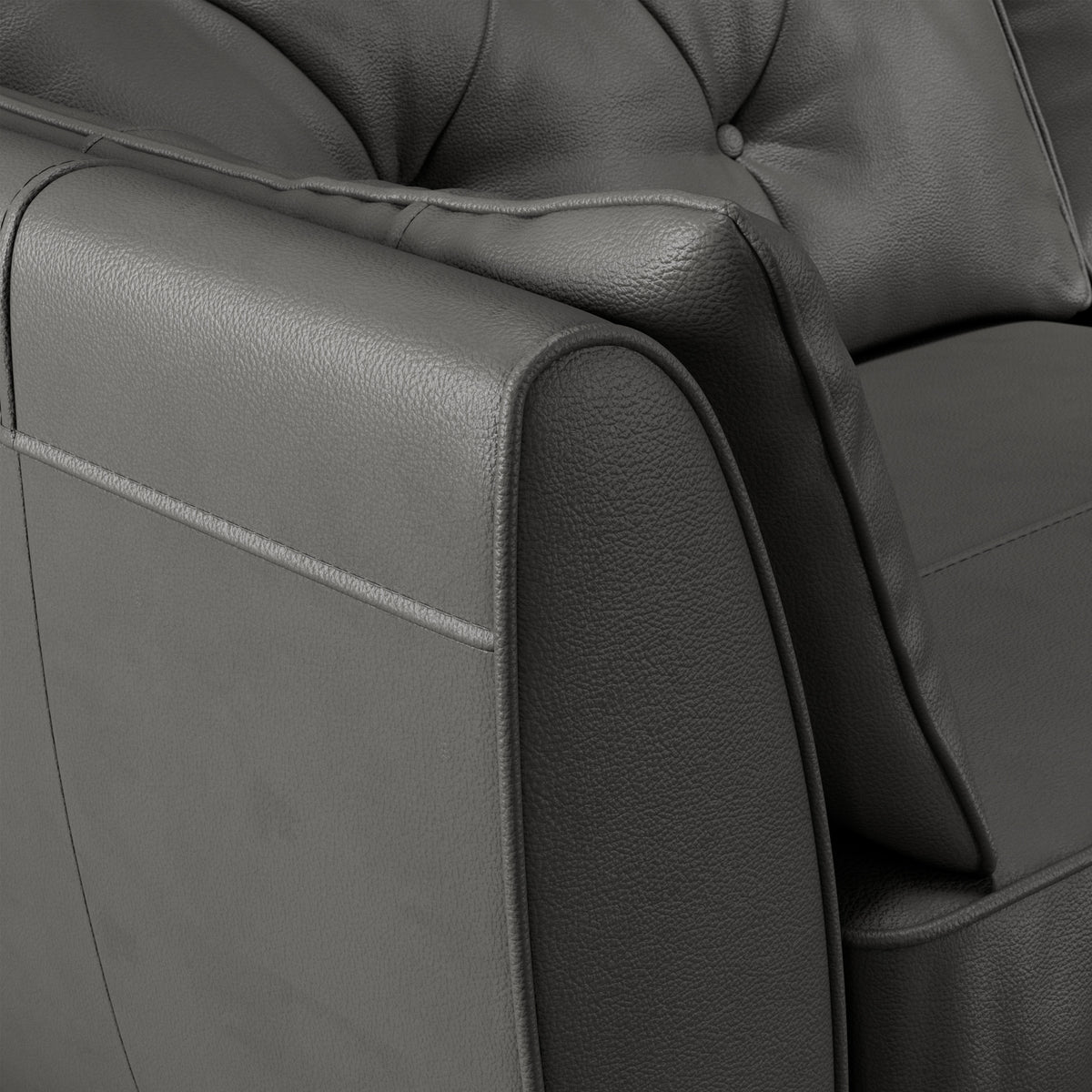 Edison Sofa Leather Raven Arm from Roseland Furniture