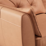 Edison 3 Seater Sofa Leather Dark Feet Saddle from Roseland Furniture
