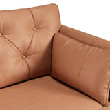 Edison Leather Sofa Saddle from Roseland Furniture