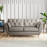 Edison 3 Seater Sofa Leather Light Feet Stone Grey from Roseland Furniture