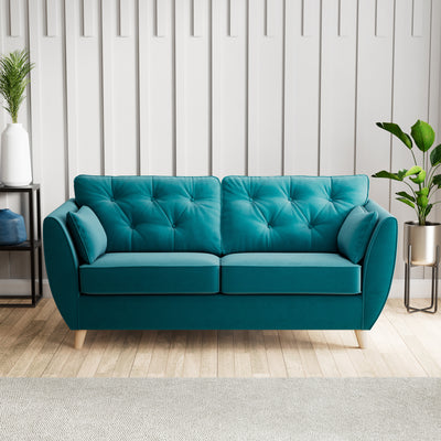 Edison Velvet 3 Seater Sofa
