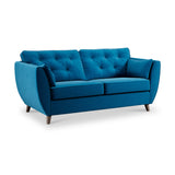 Edison 3 Seater Sofa Dark Feet Marine from Roseland Furniture