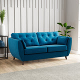 Edison 3 Seater Sofa Dark Feet Marine from Roseland Furniture