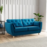 Edison 3 Seater Sofa Light Feet Marine from Roseland Furniture