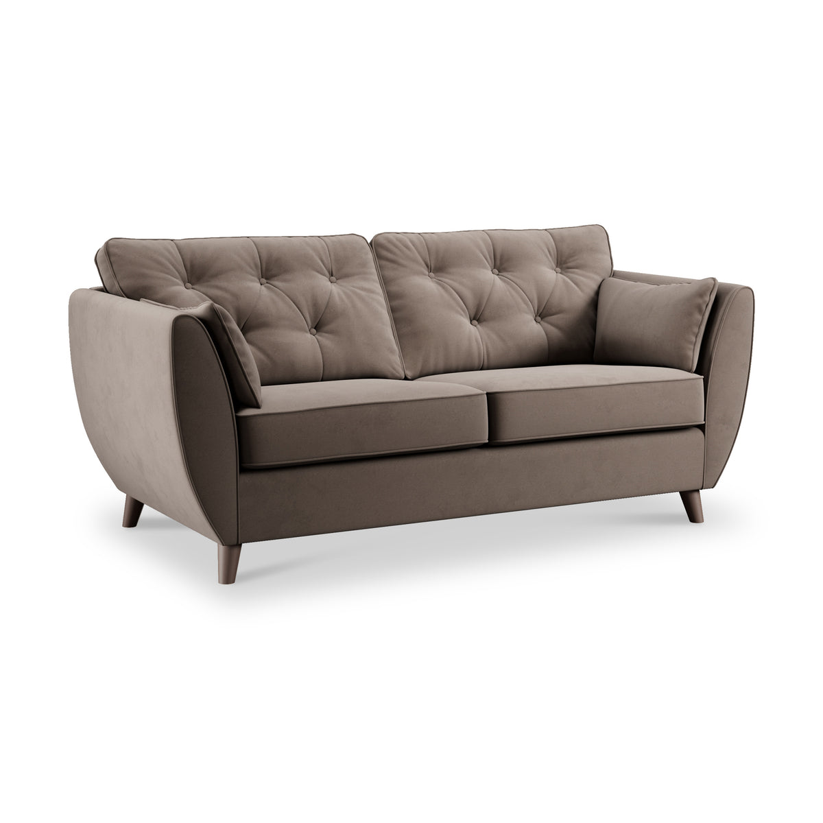 Edison 3 Seater Sofa Dark Feet Mole from Roseland Furniture