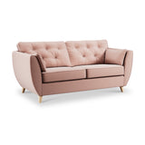 Edison 3 Seater Sofa Light Feet Pink from Roseland Furniture