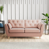 Edison 3 Seater Sofa Light Feet Pink from Roseland Furniture
