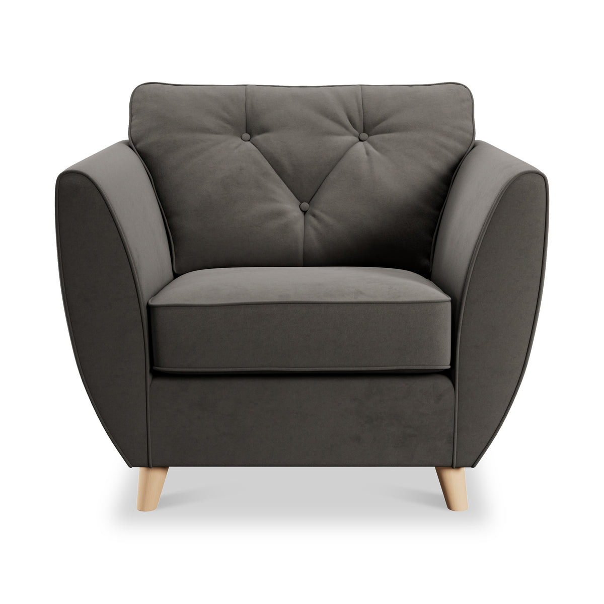 Edison Armchair Light Feet Asphalt from Roseland Furniture
