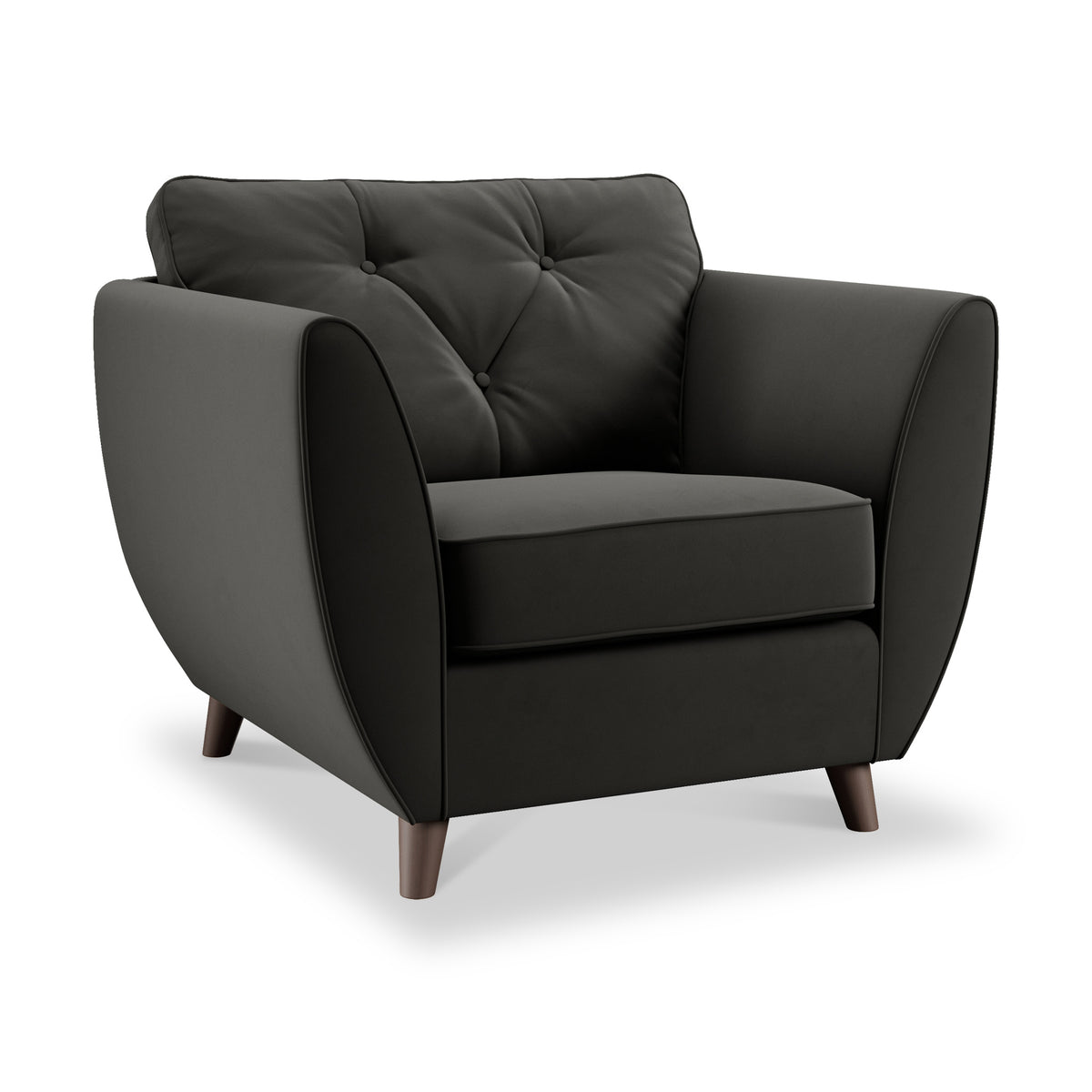 Edison Armchair Dark Feet Black from Roseland Furniture