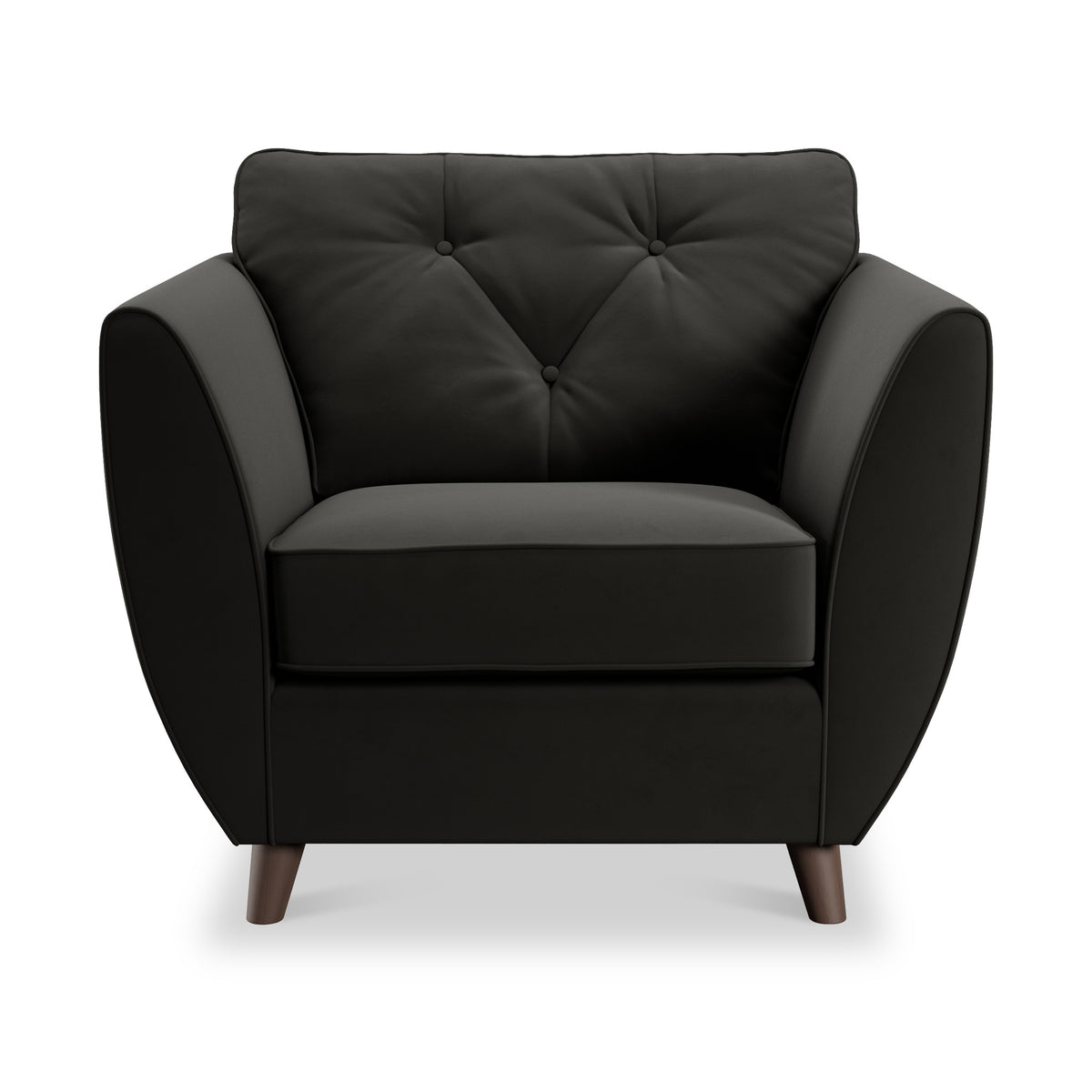 Edison Armchair Dark Feet Black from Roseland Furniture