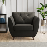 Edison Armchair Dark Feet Black from Roseland Furniture