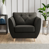 Edison Armchair Light Feet Black from Roseland Furniture