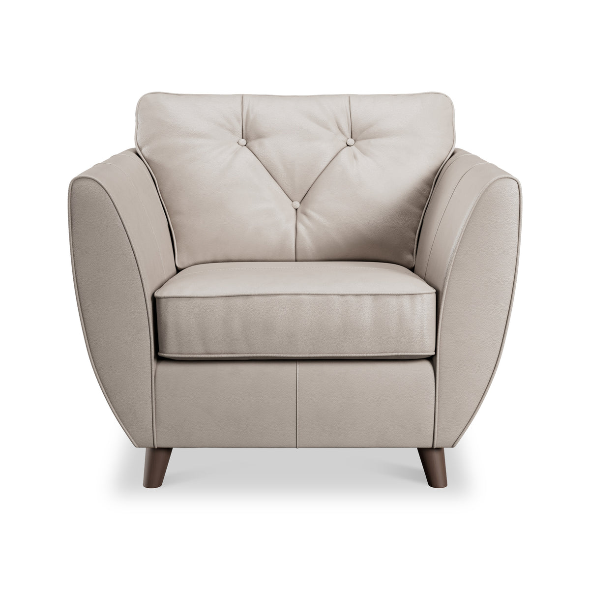 Edison Leather Armchair Dark Feet Cloud from Roseland Furniture