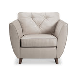 Edison Leather Armchair Dark Feet Cloud from Roseland Furniture