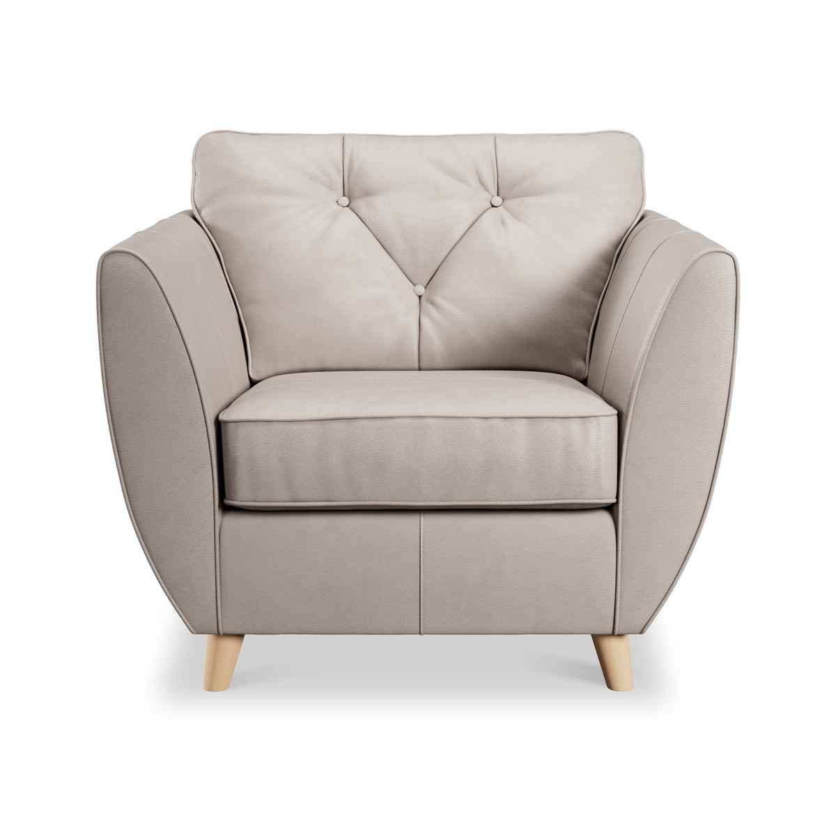 Edison Leather Armchair Light Feet Cloud from Roseland Furniture