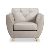 Edison Leather Armchair Light Feet Cloud from Roseland Furniture