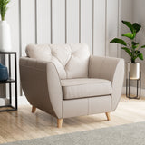 Edison Leather Armchair Light Feet Cloud from Roseland Furniture