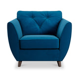 Edison Armchair Dark Feet Marine from Roseland Furniture
