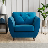 Edison Armchair Dark Feet Marine from Roseland Furniture