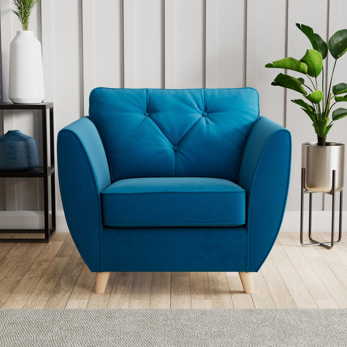 Edison Armchair Light Feet Marine from Roseland Furniture
