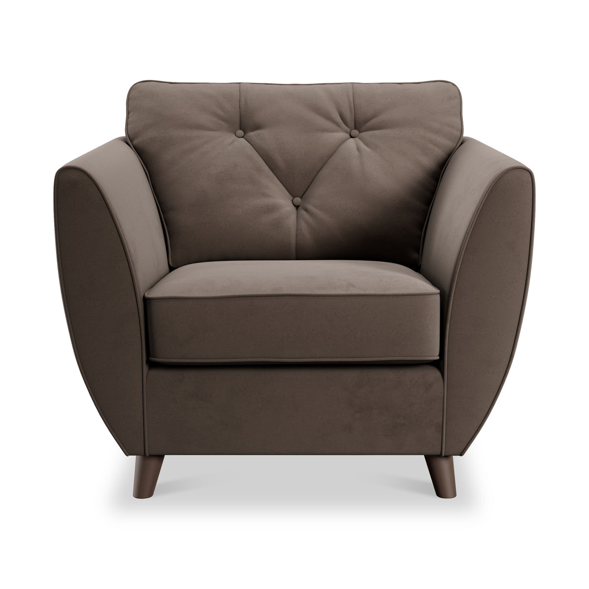 Edison Armchair Dark Feet Mole from Roseland Furniture