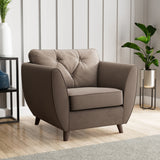 Edison Armchair Dark Feet Mole from Roseland Furniture