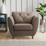 Edison Armchair Dark Feet Mole from Roseland Furniture