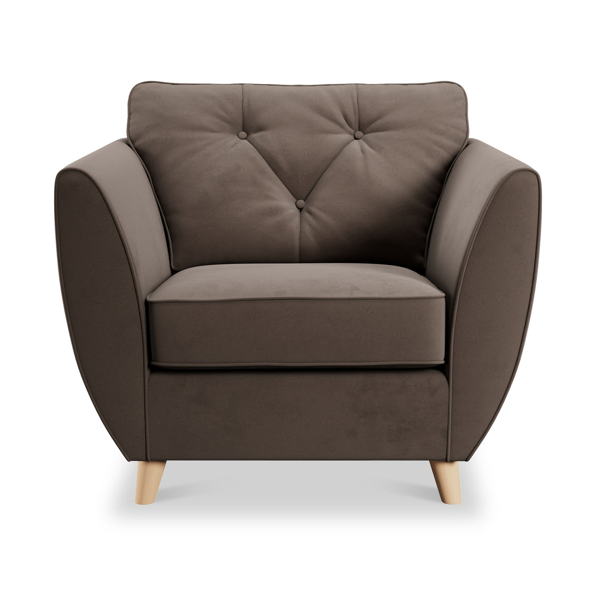 Edison Armchair Light Feet Mole from Roseland Furniture