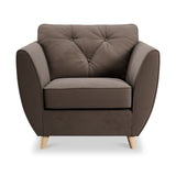 Edison Armchair Light Feet Mole from Roseland Furniture