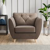 Edison Armchair Light Feet Mole from Roseland Furniture