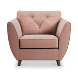 Edison Armchair Dark Feet Blush from Roseland Furniture