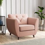 Edison Armchair Dark Feet Blush from Roseland Furniture