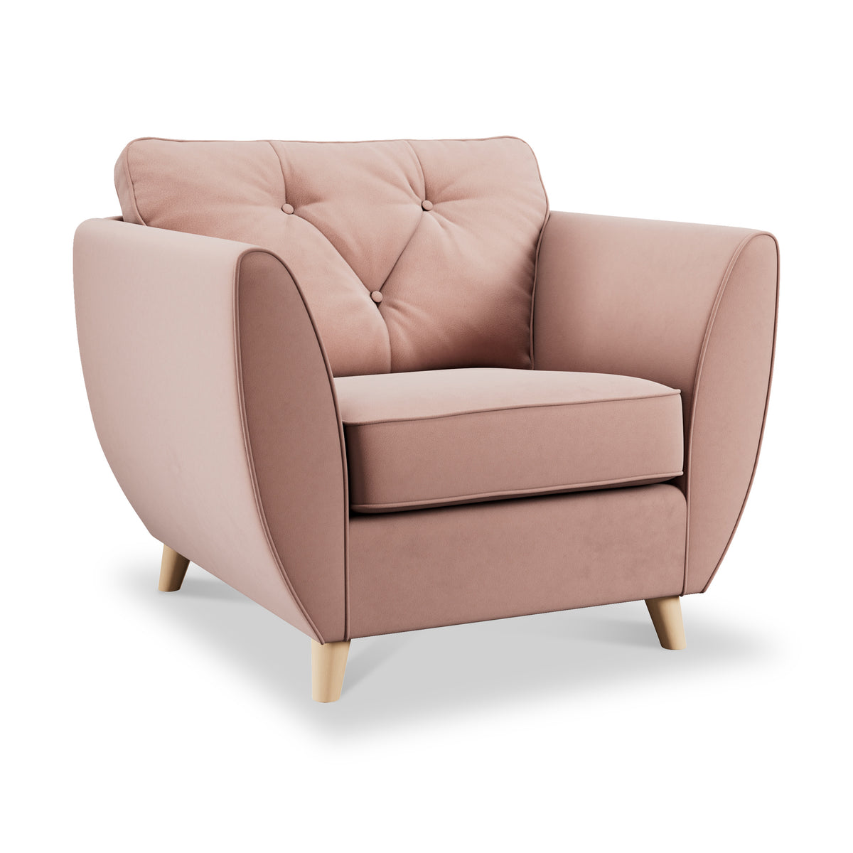 Edison Armchair Light Feet Blush from Roseland Furniture