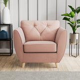 Edison Armchair Light Feet Blush from Roseland Furniture