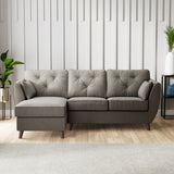 Edison Chaise LH Dark Feet Asphalt from Roseland Furniture