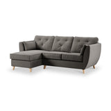 Edison Chaise LH Light Feet Asphalt from Roseland Furniture