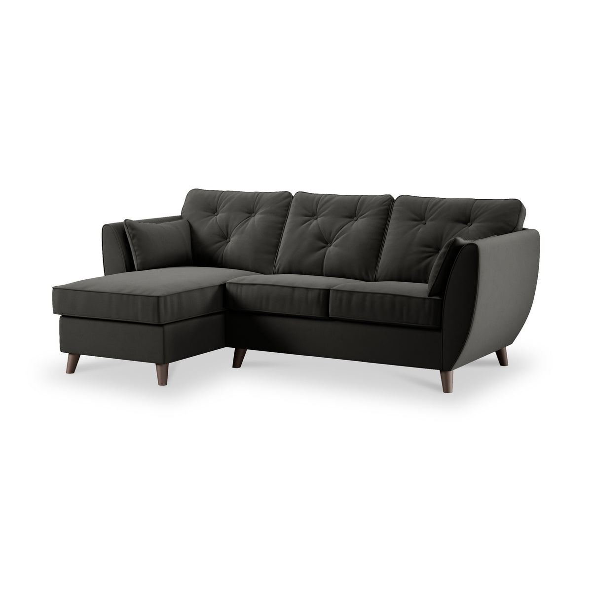 Edison Chaise LH Dark Feet Black from Roseland Furniture