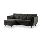 Edison Chaise LH Dark Feet Black from Roseland Furniture